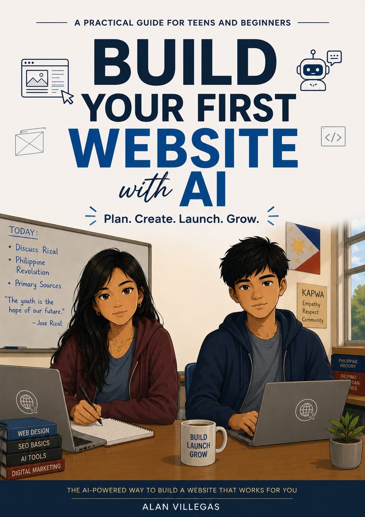 Build Your First Website with AI — ebook cover by Alan Villegas