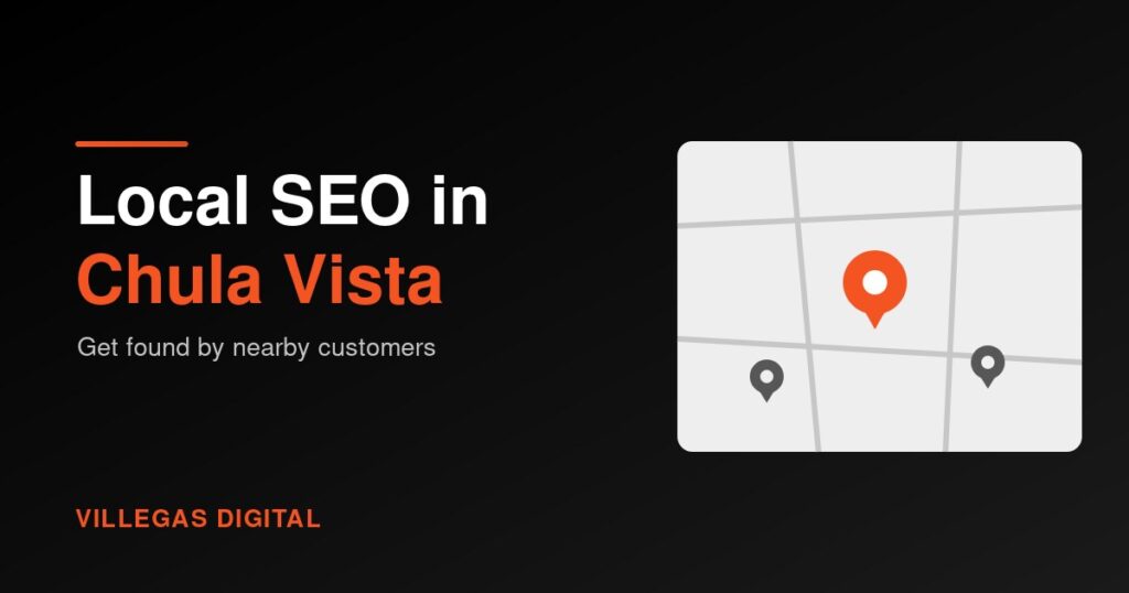 Local SEO in Chula Vista — a map showing a Google map pack of nearby businesses